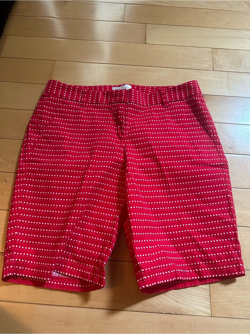 Women’s Red Patterned Shorts